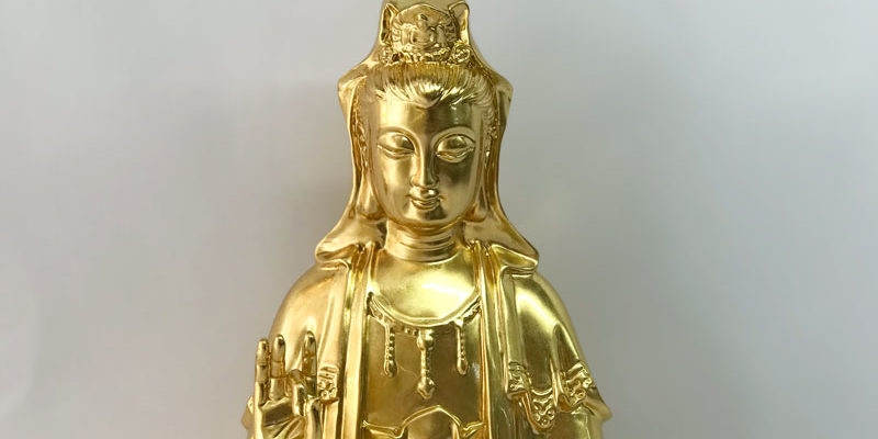Bồ tát quan thế âm bằng đồng mạ vàng